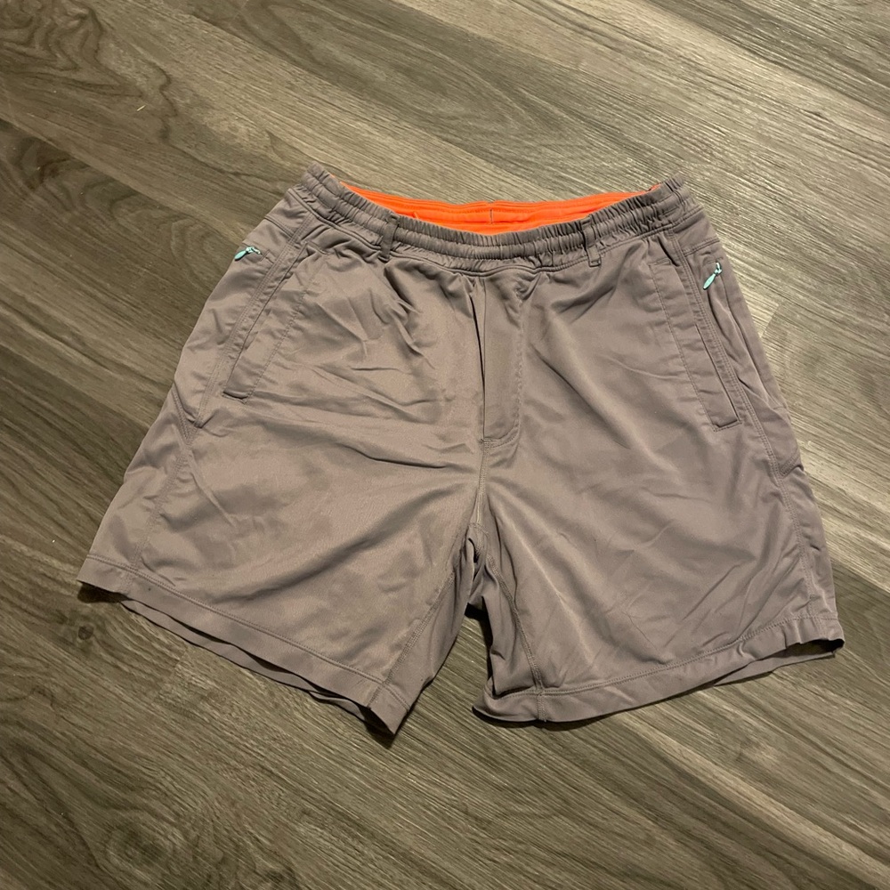 Birddogs Gray Men's Shorts with Orange Spandex Lining
